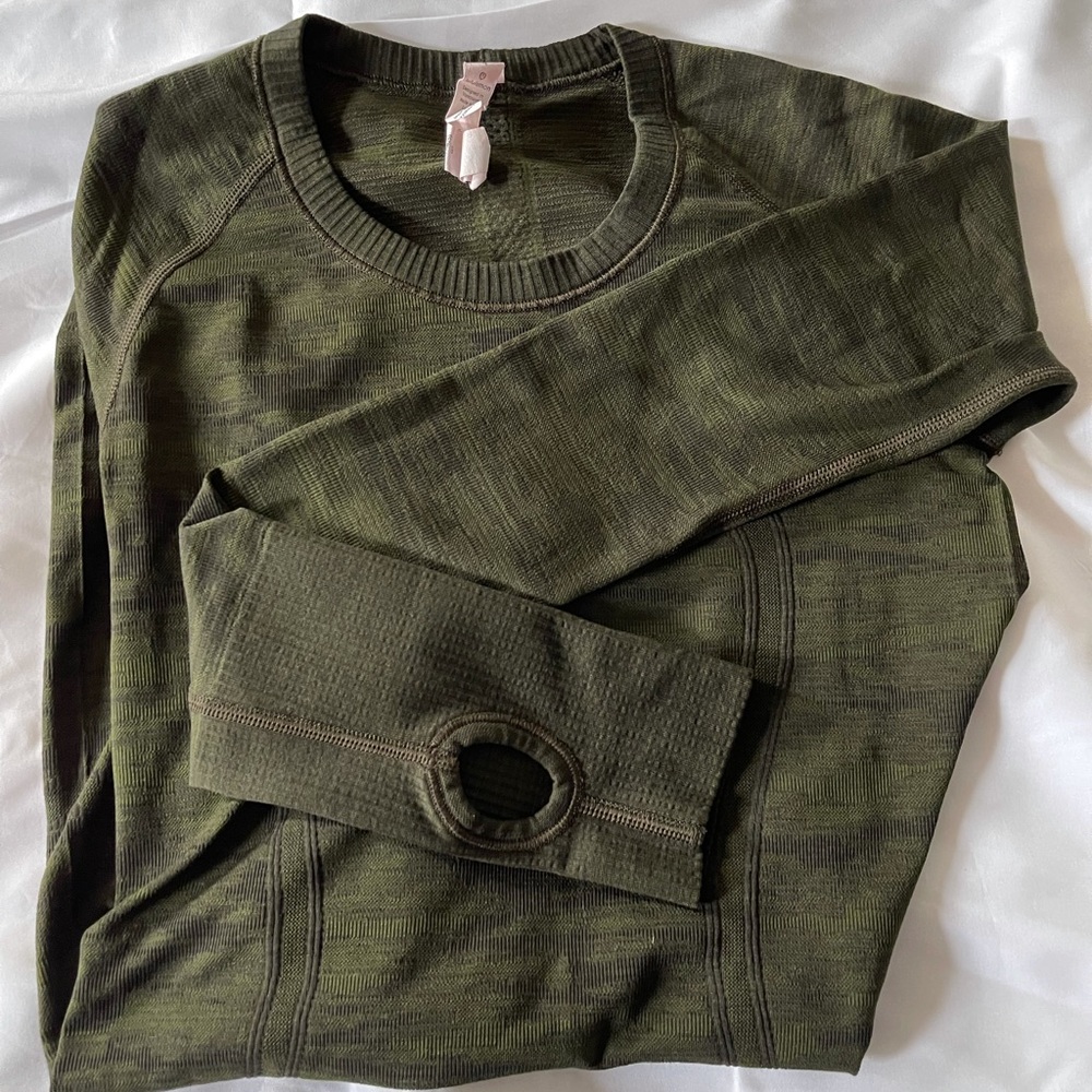 Lululemon Swifty Tech Long Sleeve: $25.00 
Army Green/Gray
